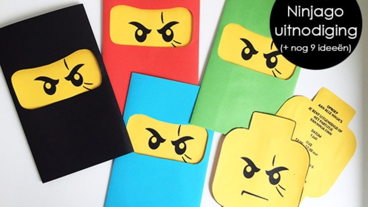 Hedendaags Een LEGO Ninjago uitnodiging maken & 9 andere toffe DIY uitnodigingen FW-31