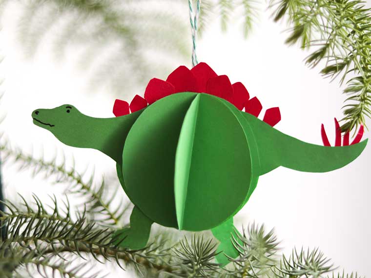 Kerstballen maken - Een 3D dinosaurus, flamingo en unicorn bal knutselen.