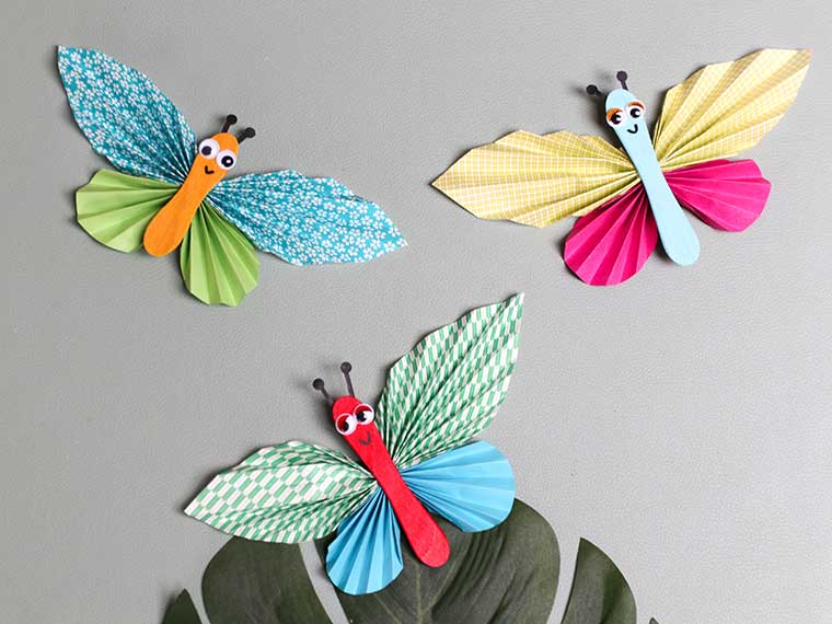 Een vlinder knutselen - 8 Leuke knutselideeën voor kids om een vlinder te vouwen of maken.