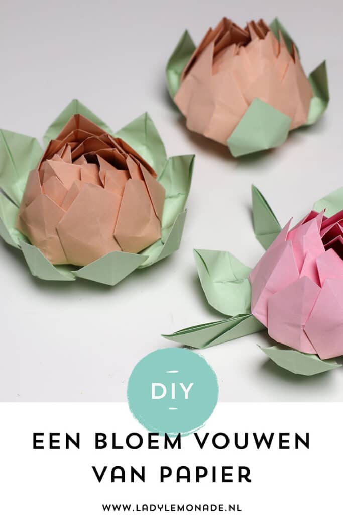 Bloem vouwen | Zo maak je deze mooie origami bloem stap voor stap.