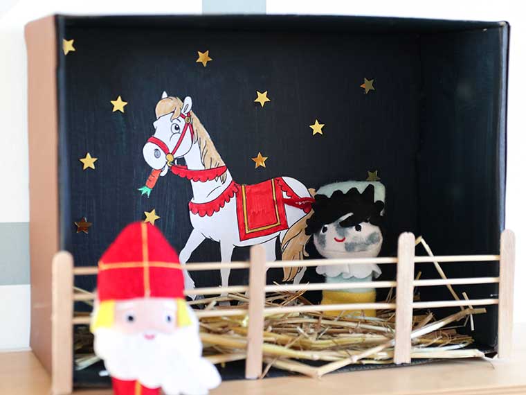 De stal van Ozosnel knutselen voor Sinterklaas!
