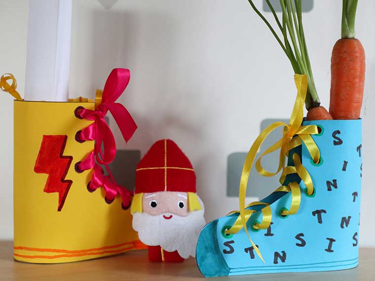 Een schoen knutselen voor Sinterklaas!
