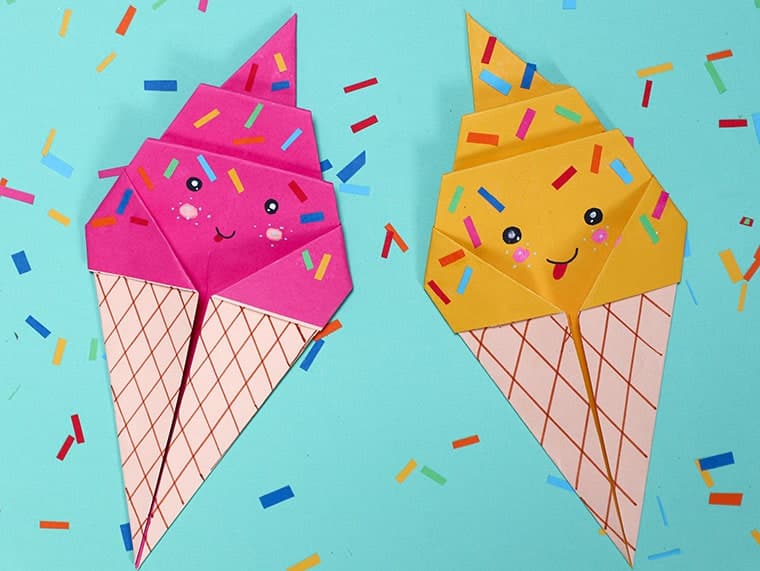 IJsje vouwen | Zo maak je stap voor stap een origami ijsje!